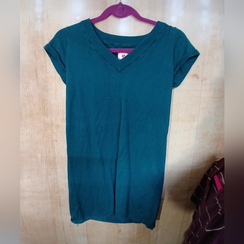 Two Hearts Maternity Green Fitted Short Sleeve Tee